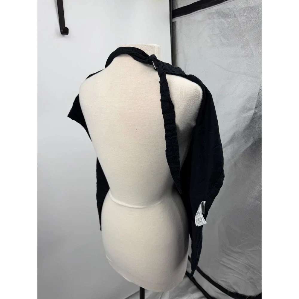 Bebe au Lait Eyelet Nursing Cover Women OS Black Adjustable Cotton WHEB-920